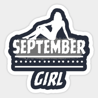 Birthday Gifts for Women September Girl September Woman Pose Style. Sticker